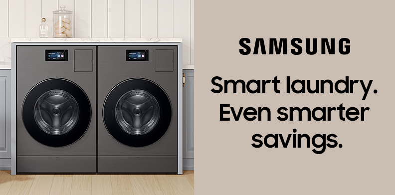 SAMSUNG LAUNDRY. EVEN SMARTER SAVINGS.